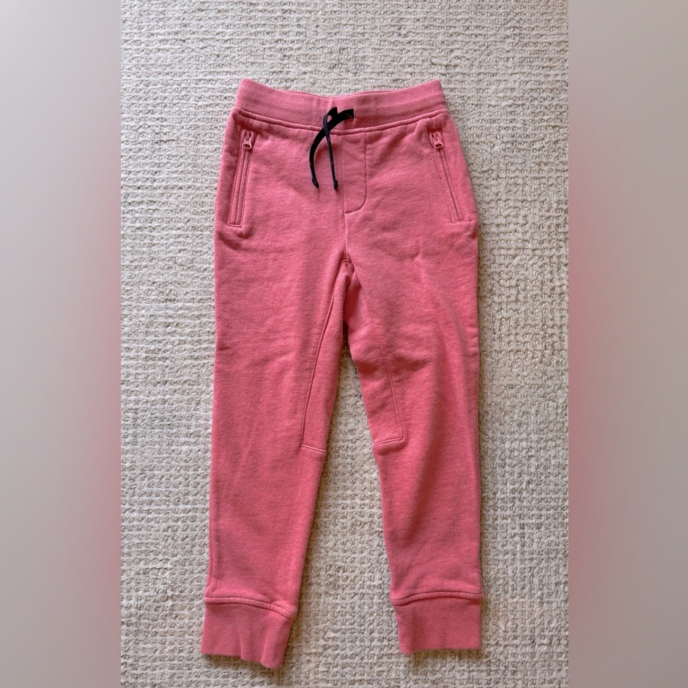 NWT J. Crew Crewcuts Zip-Pocket Slim Cotton Sweatpant Nantucket Faded Red S 6 7